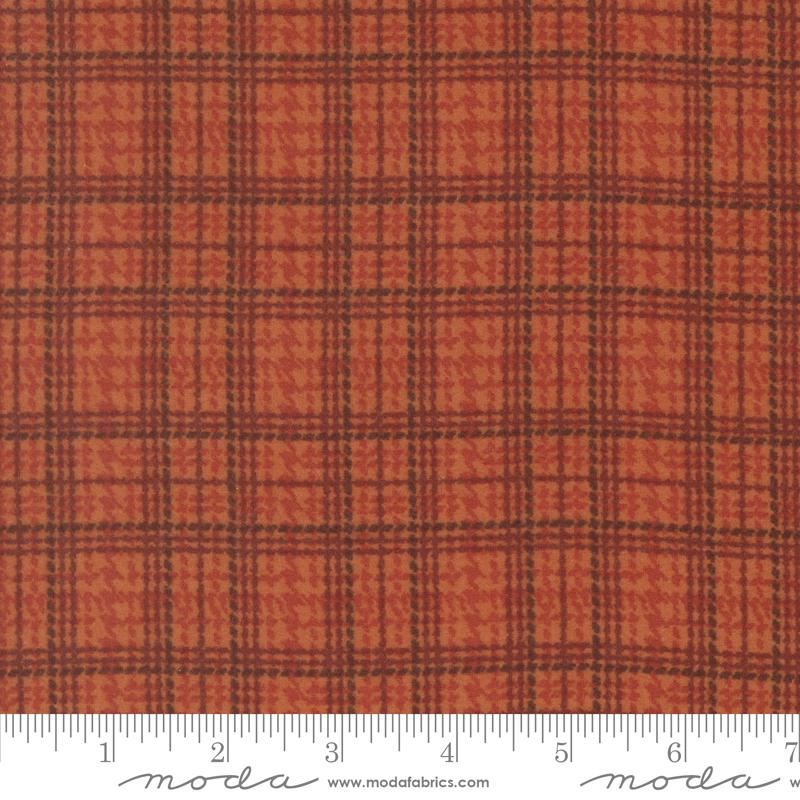 Moda Prairie Gather Flannel Rust 49314 21F — rust orange flannel quilting fabric