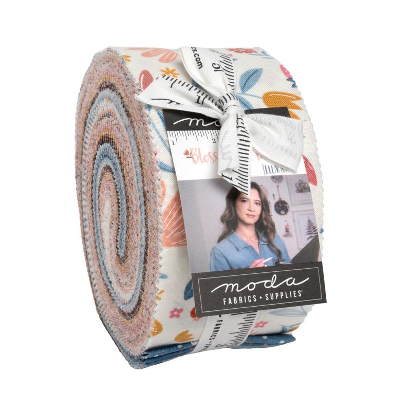 Moda Blossoms and Blooms Jelly Roll — precut 2.5-inch fabric strips