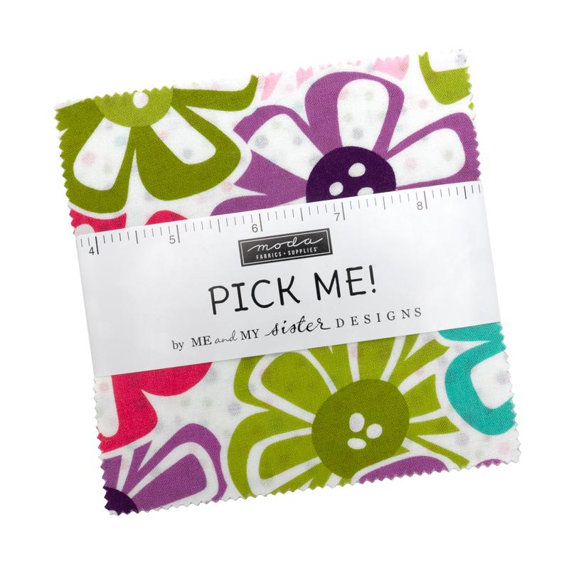 Moda Pick Me Charm Pack — 42 precut 5-inch fabric squares