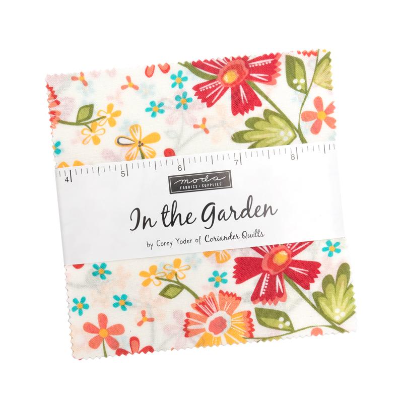 Moda In The Garden Charm Pack 29230PP — precut 5-inch fabric squares