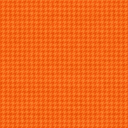 Henry Glass Houndstooth Basics tangerine quilting cotton