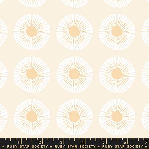 Ruby Star Society Reimagined Landscapes Natural Circles RS6050 11 quilting fabric — modern circles on natural