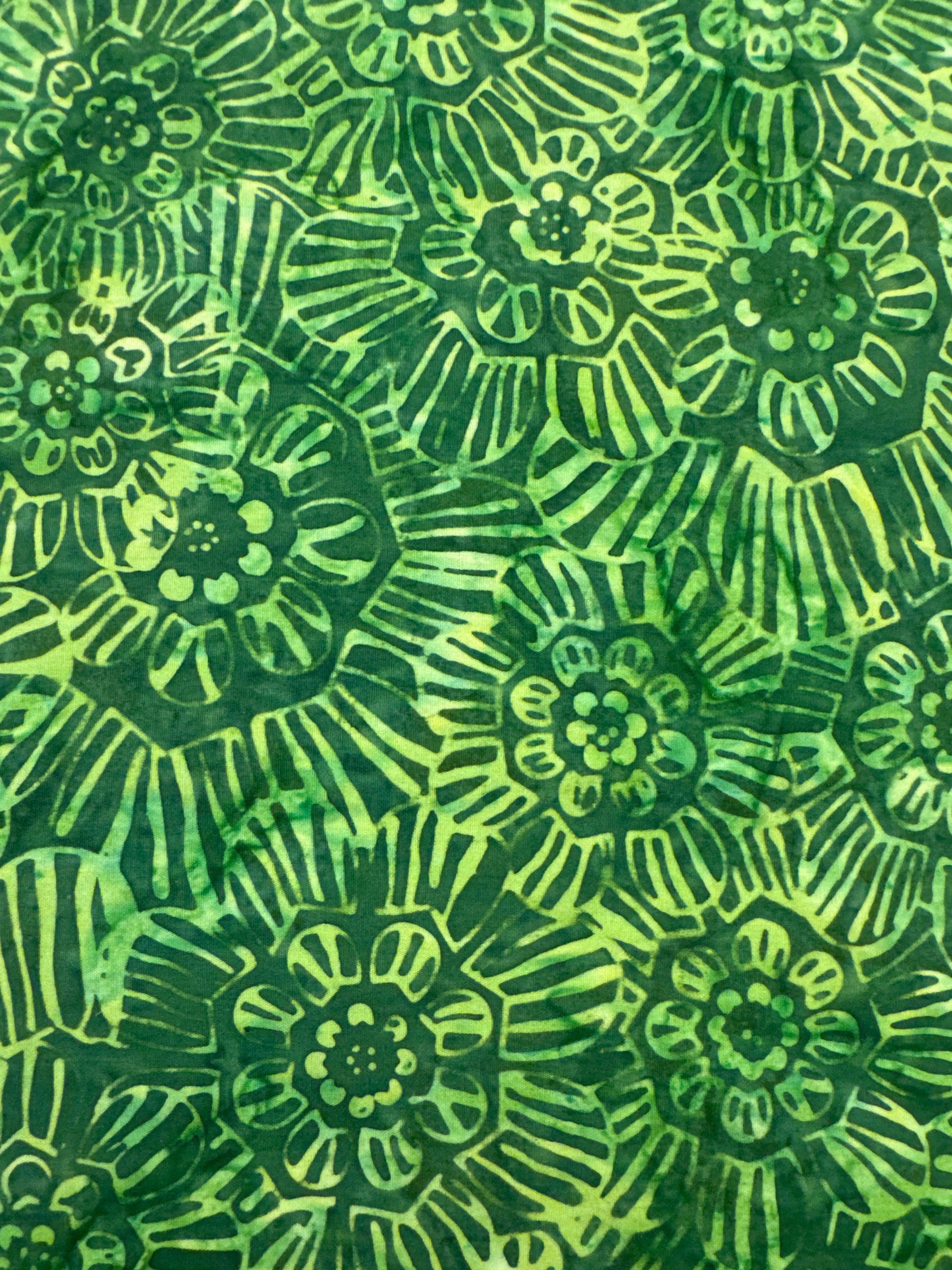 Andover Etch Floral Green quilting fabric