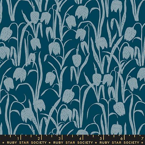 Ruby Star Society Reimagined Landscapes Galaxy Tulips RS6052 16 quilting fabric — modern tulips in Galaxy