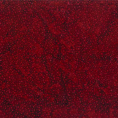 Hoffman Fabrics Bali Dots batik quilting fabric in Red Velvet