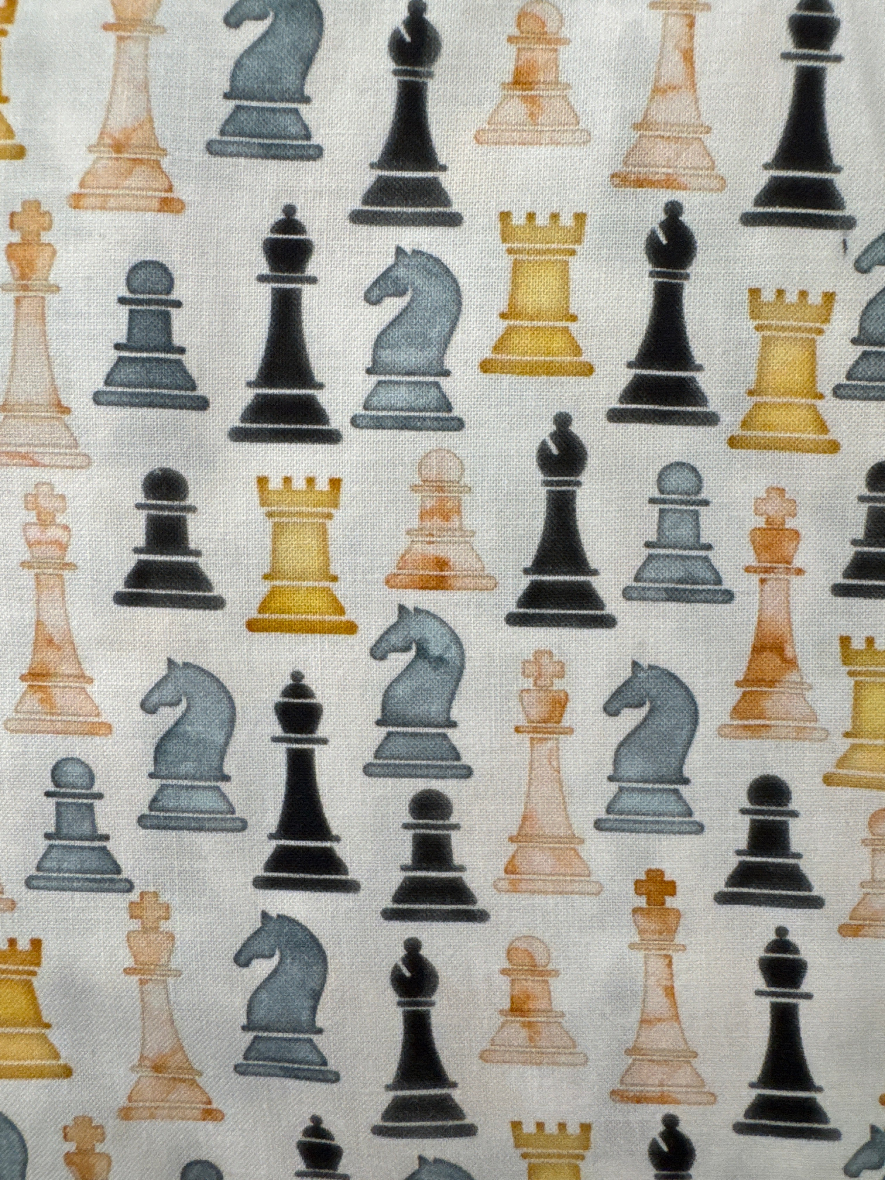 Checkmate Ivory geometric quilting fabric by Robert Kaufman