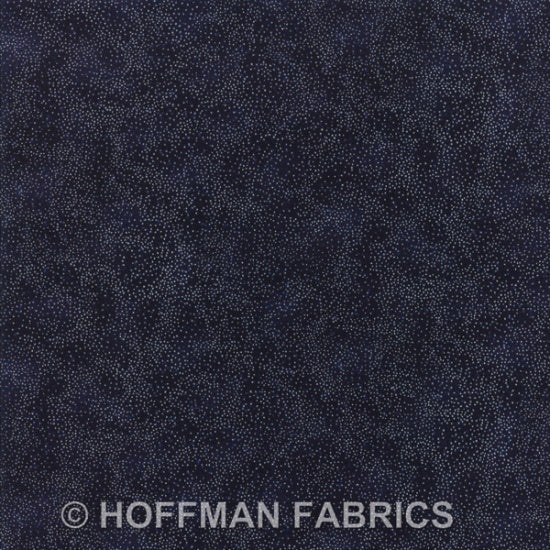 Hoffman Blender navy silver quilting fabric
