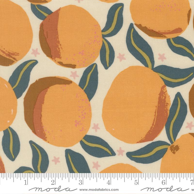 Moda Peachy Eggshell 38150 11 quilting fabric — soft eggshell white print