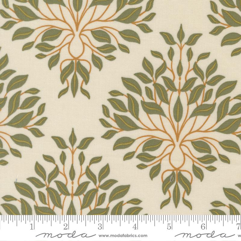 Moda Peachy Eggshell 38151 11 quilting fabric — soft eggshell white print