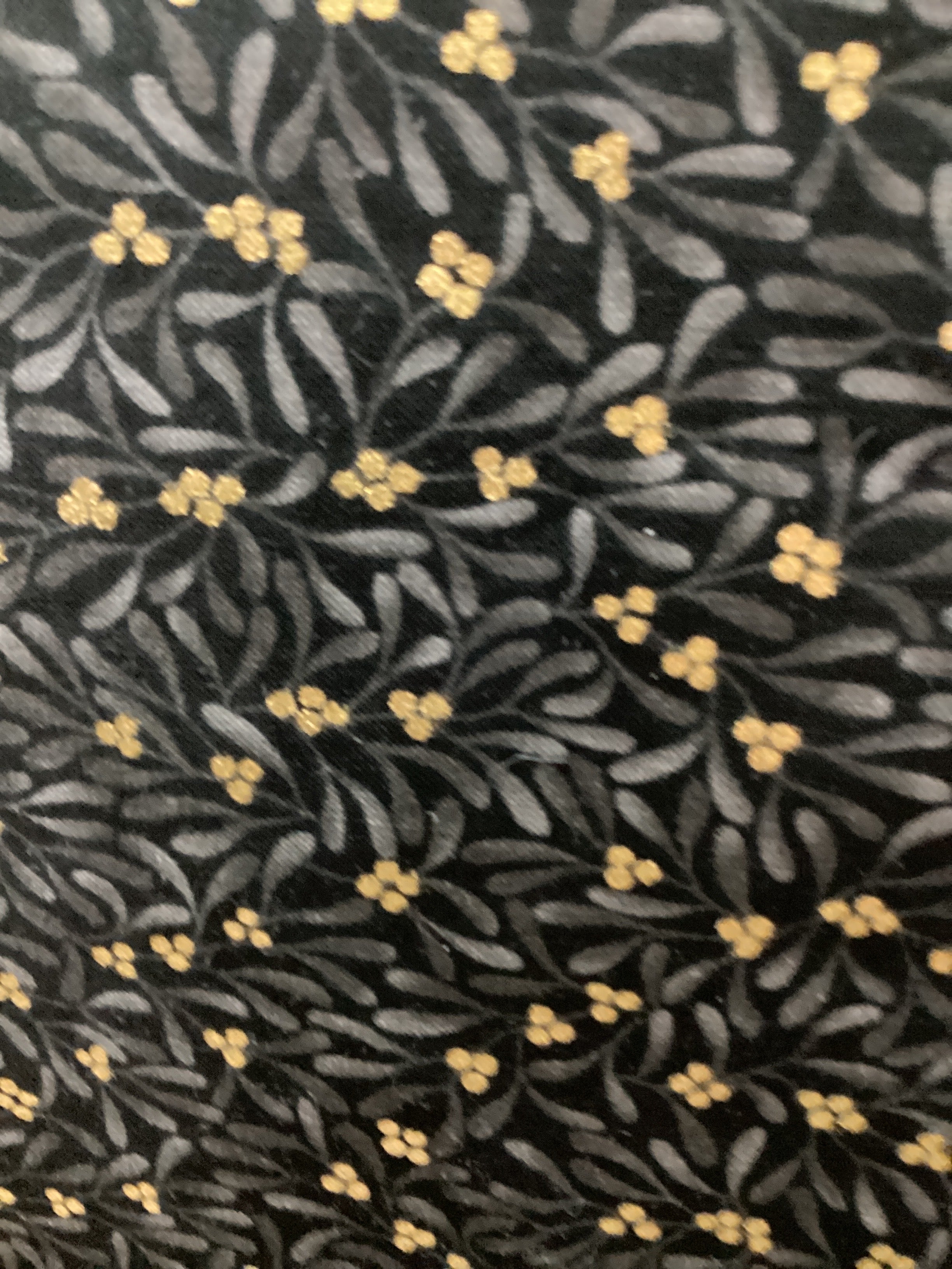 Robert Kaufman Holiday Flourish Festive Finery Black quilting fabric
