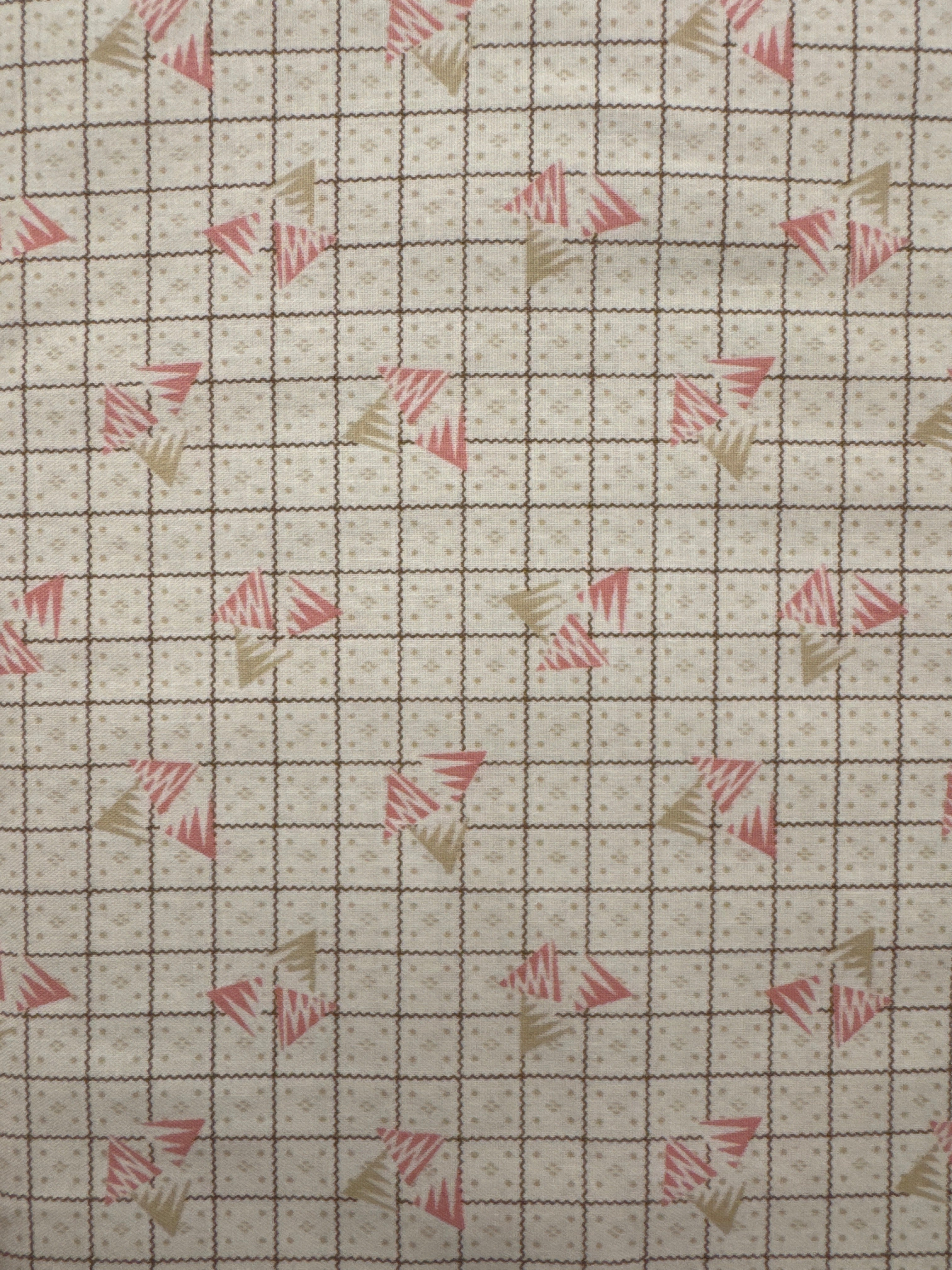 Lexington Grid Cream geometric quilting fabric by Windham Fabrics