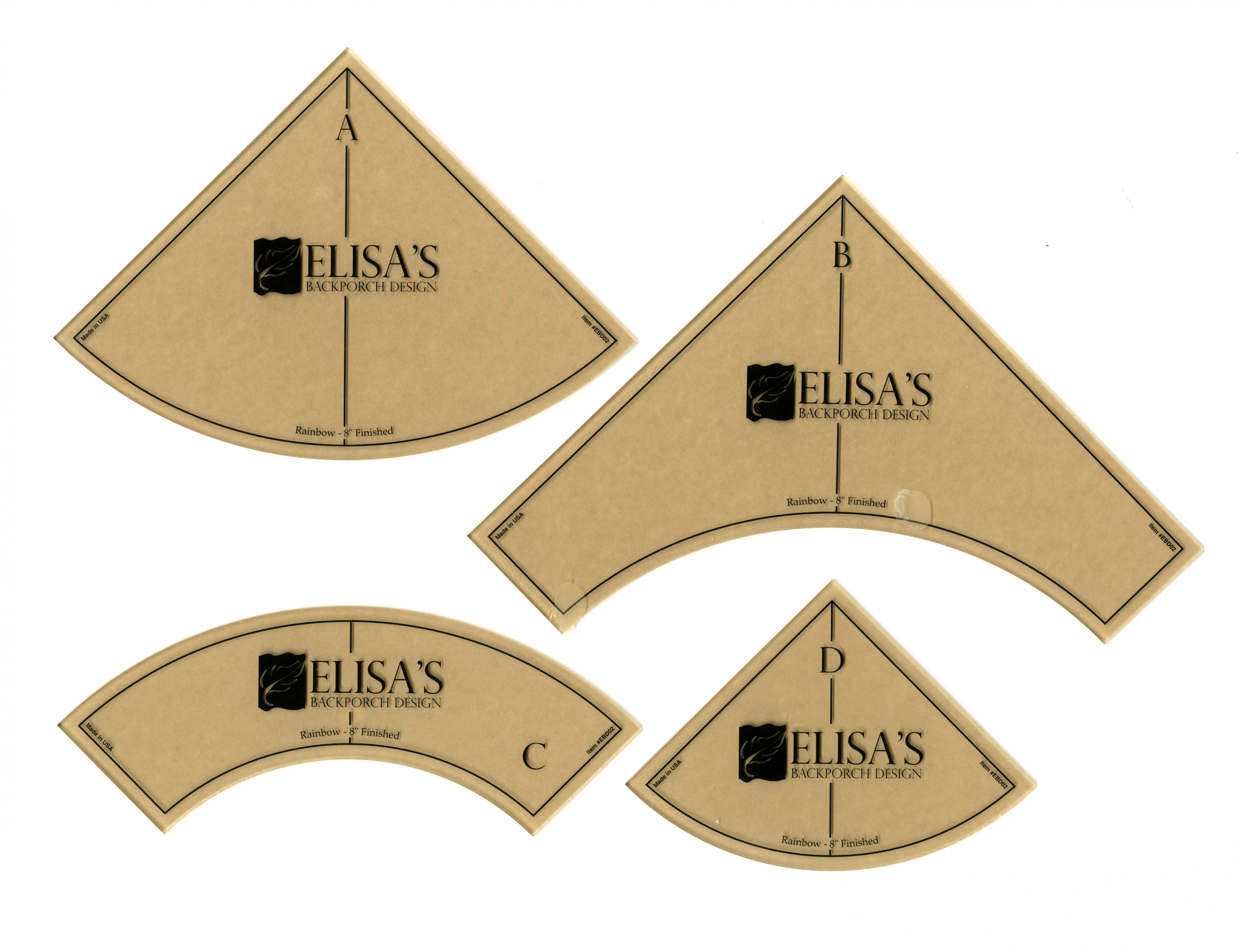 8in Rainbow Acrylic Template - Linda's Electric Quilters