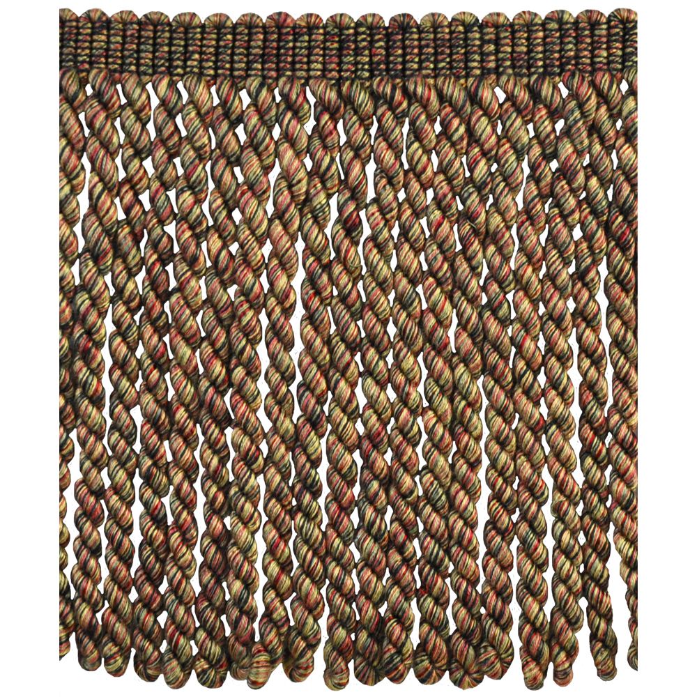 9-inch Bullion Fringe (5 Yard Roll) - BF-4010-02/36 Black and Olive Green