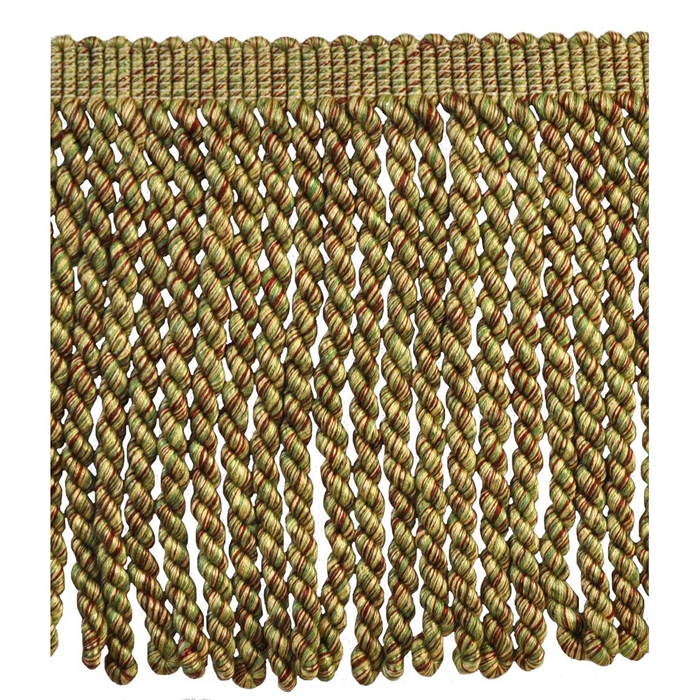 9-inch Bullion Fringe (5 Yard Roll) - BF-4010-61/14 Mocha and Mint Green