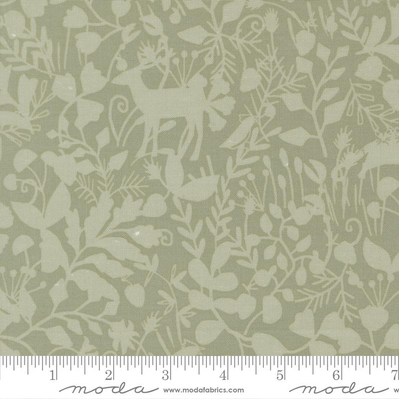 Moda Peachy Sage 38153 22 quilting fabric — soft sage green print