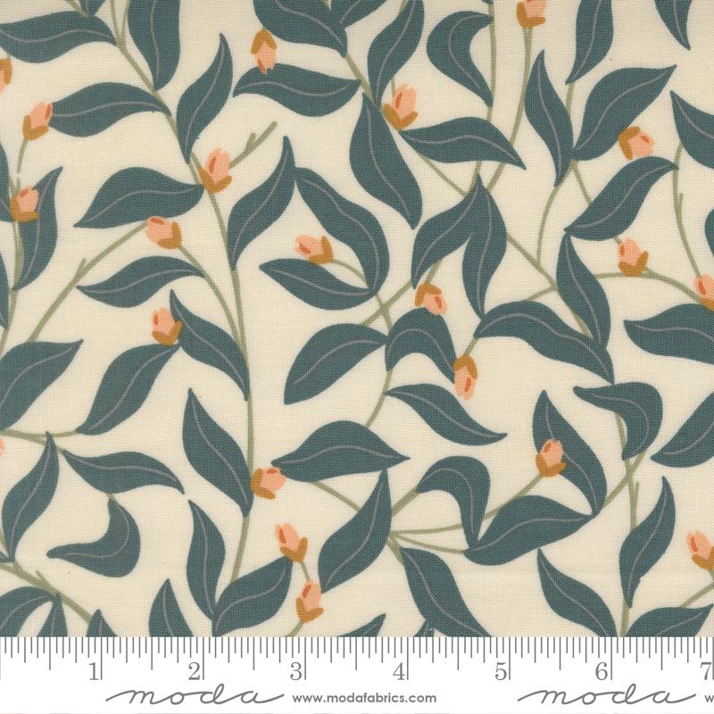 Moda Peachy Eggshell 38154 11 quilting fabric — soft eggshell white print