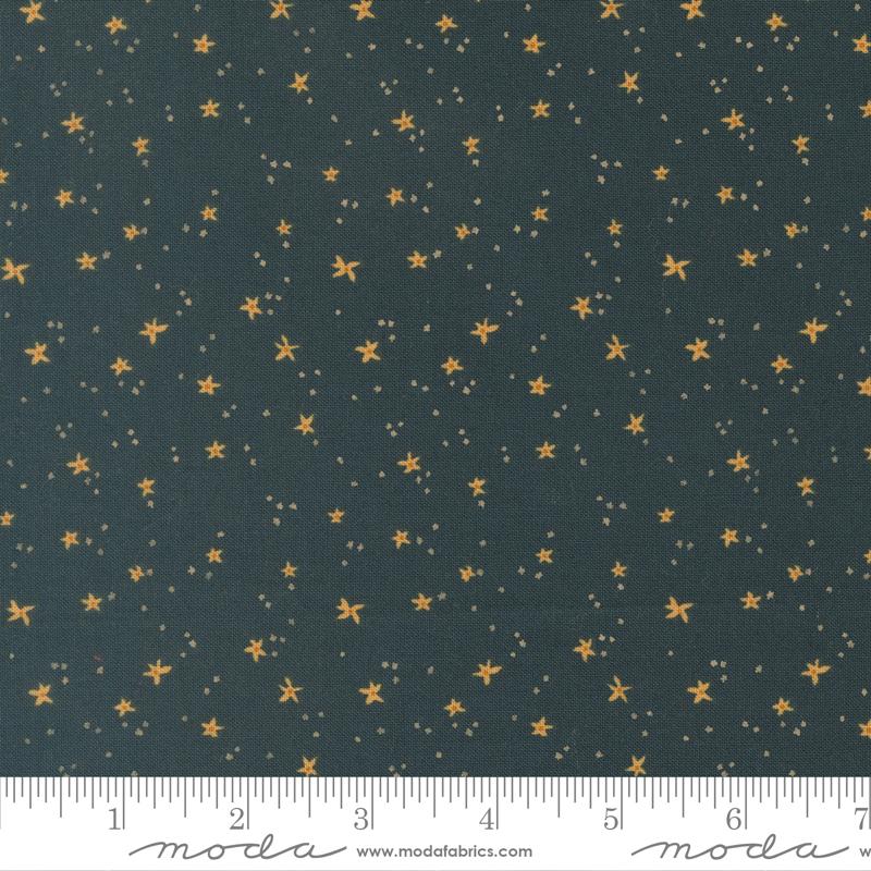 Moda Peachy Midnight 38159 17 quilting fabric — deep midnight blue print