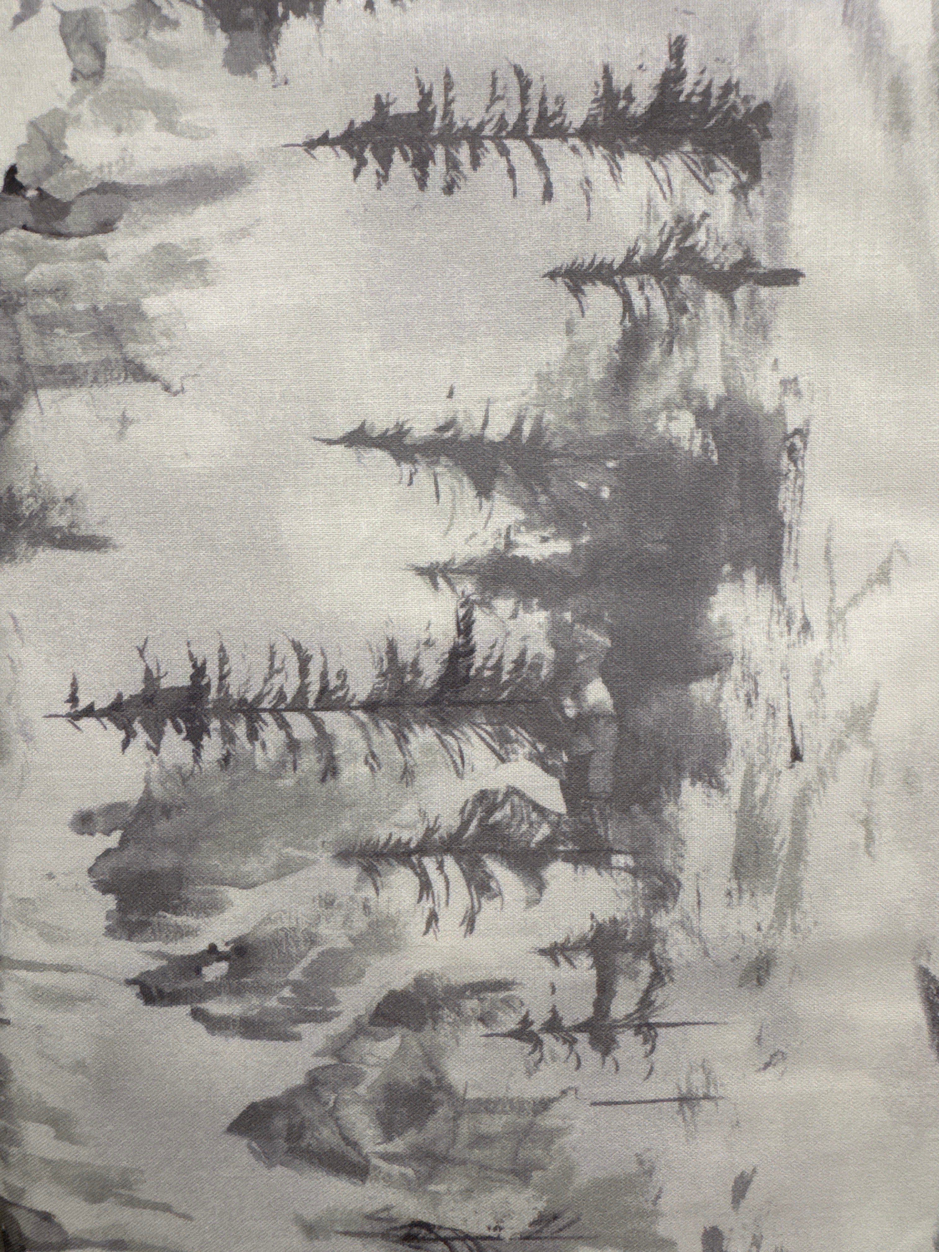 Majestic Trees Fog gray woodland quilting fabric by Windham Fabrics