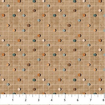 FIGO Great Journey camel dots quilting cotton fabric