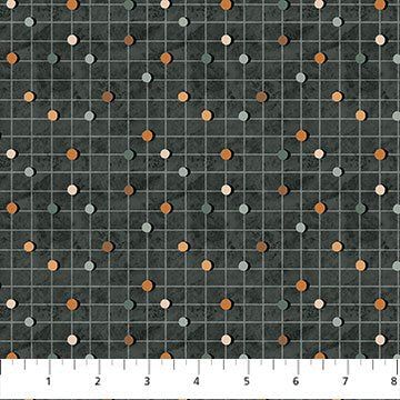 FIGO Great Journey green dots quilting cotton fabric