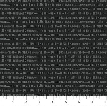 FIGO Great Journey Code quilting cotton fabric in Smoke