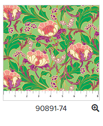 Figo Wild Abandon Wanderlust aqua quilting cotton