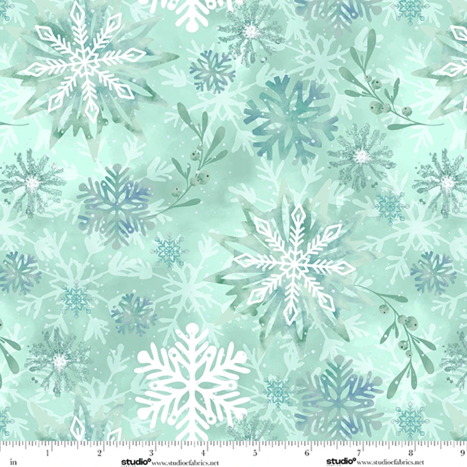 Ice Stellar 108" Mint Cotton Wideback Fabric Per Yard