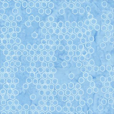 Anthology What's The Buzz honeycomb blue batik