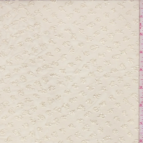 Light Cream Boucle Dot Chiffon Fabric