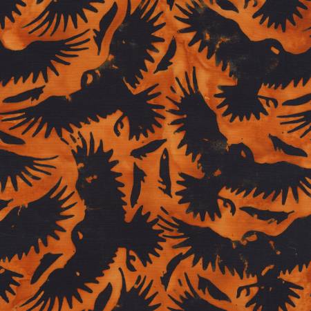 Windham Fabrics Mischief Ravens Halloween batik quilting fabric