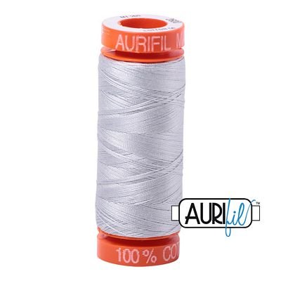 Aurifil 2600 Dove 50wt cotton quilting thread 200m spool