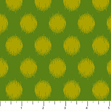Pop Sugar Green Dots Cotton 44"/45" Fabric Per Yard