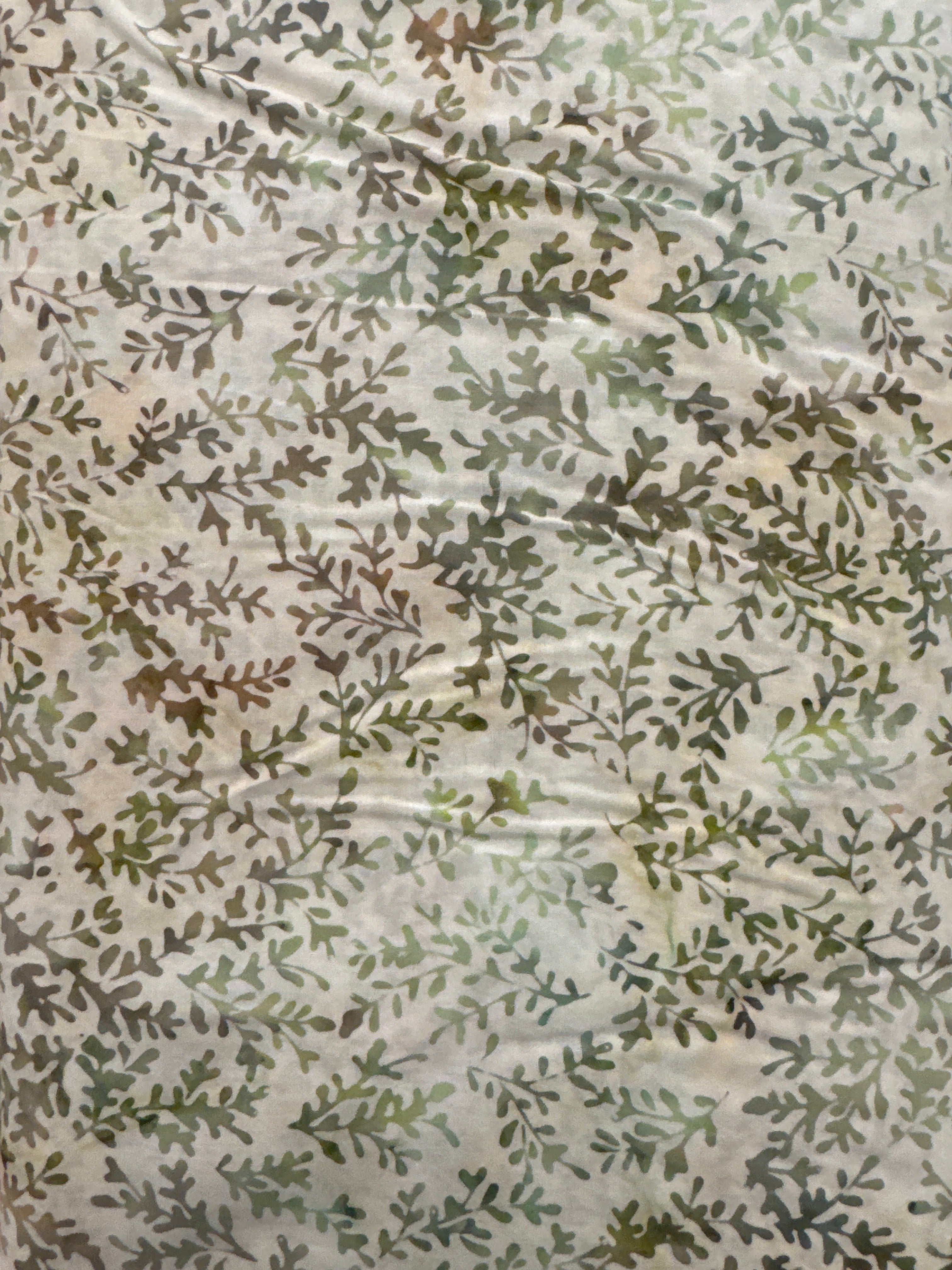 Hoffman Balsamic Leaves on Ivory quilting fabric