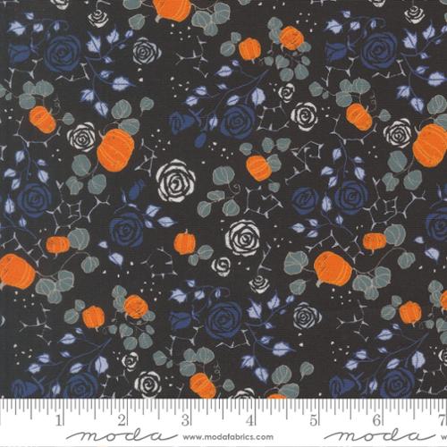 Coven Small Garden Florals Onyx Cotton 44"/45" Fabric Per Yard