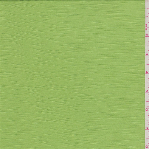 Lime Green Rayon Slubbed Jersey Knit Fabric