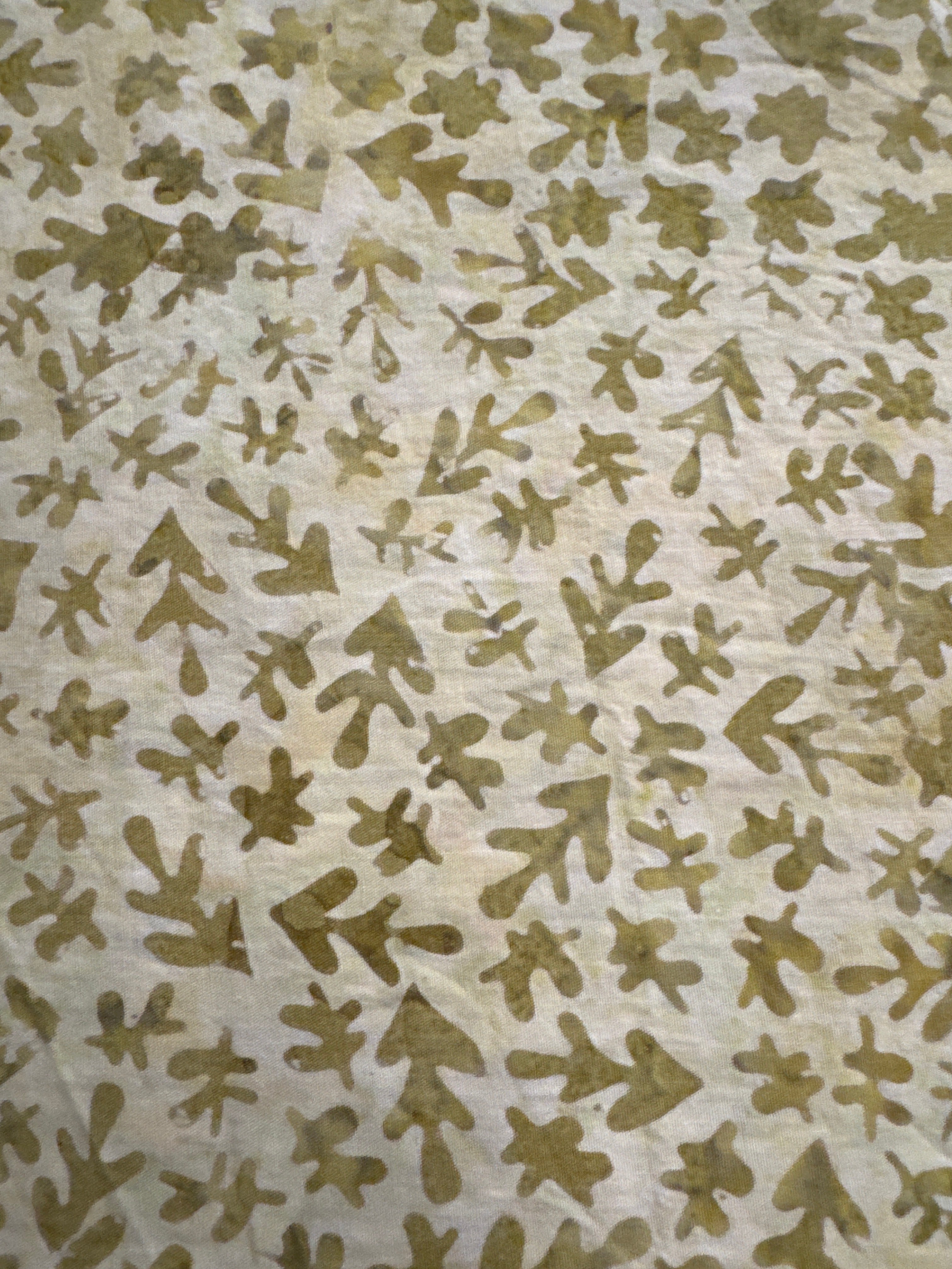 Banyan Batiks Organics Limestone Scattered Fern quilting fabric