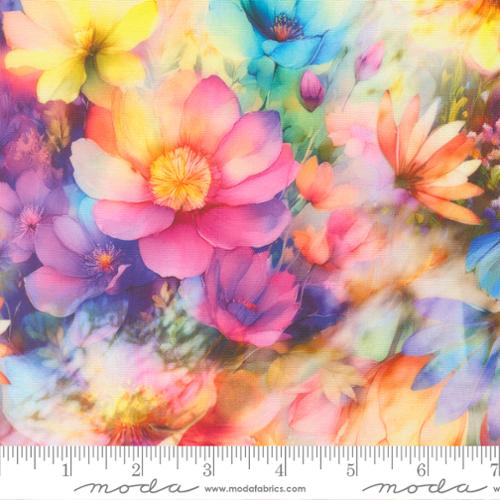 Gradients Gallery Rainbow Luminescent Garden Cotton 44"/45" Fabric Per Yard