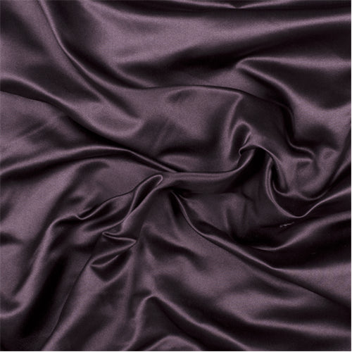 Runway Silks Aubergine Silk Duchess Satin Fabric - Reorderable