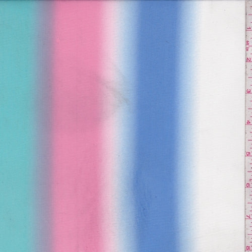 Red/Sky/Pink Multi Shadow Stripe Power Mesh Fabric