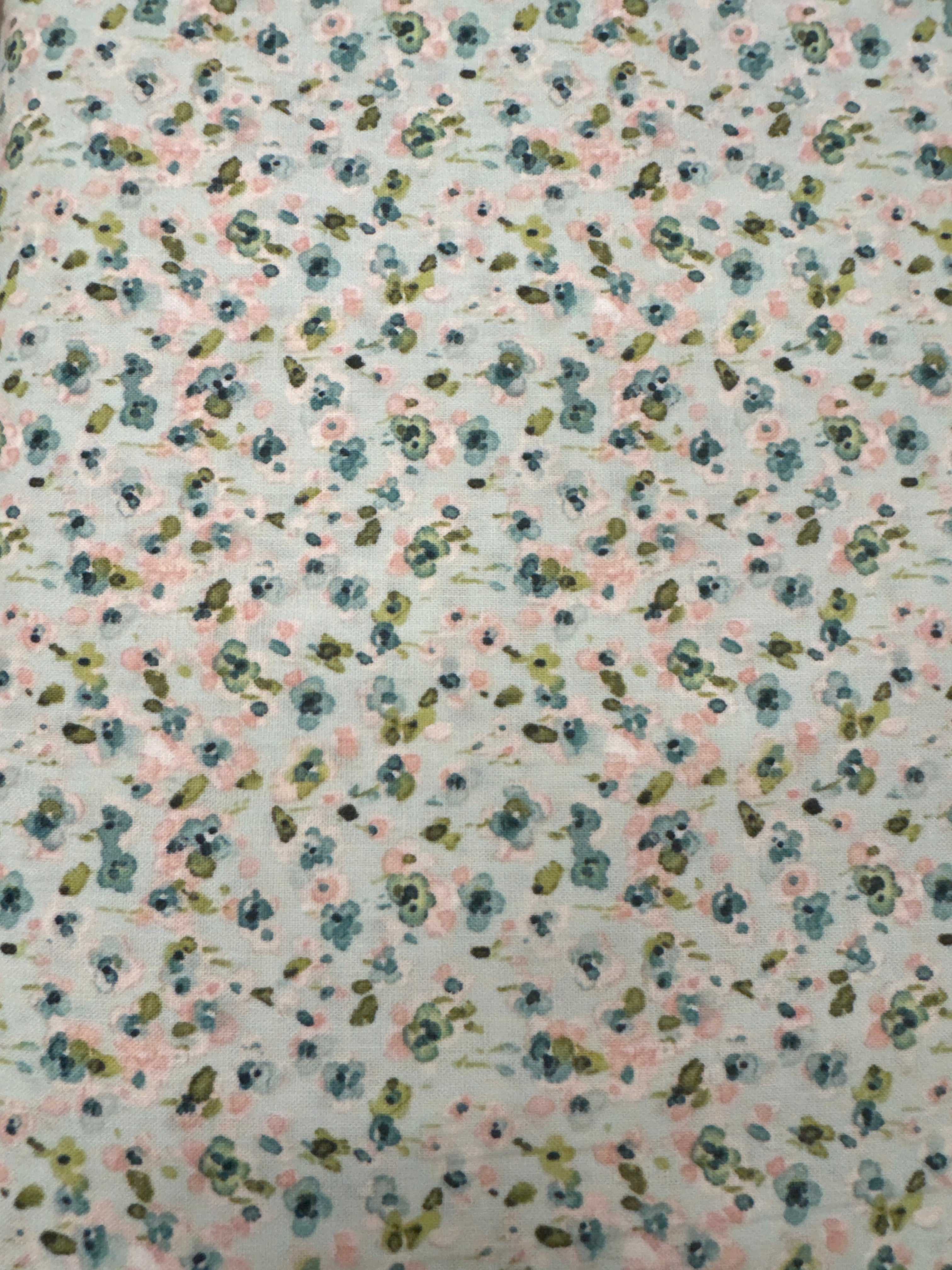 Mint Crush Small Flowers floral quilting fabric by Wilmington Prints