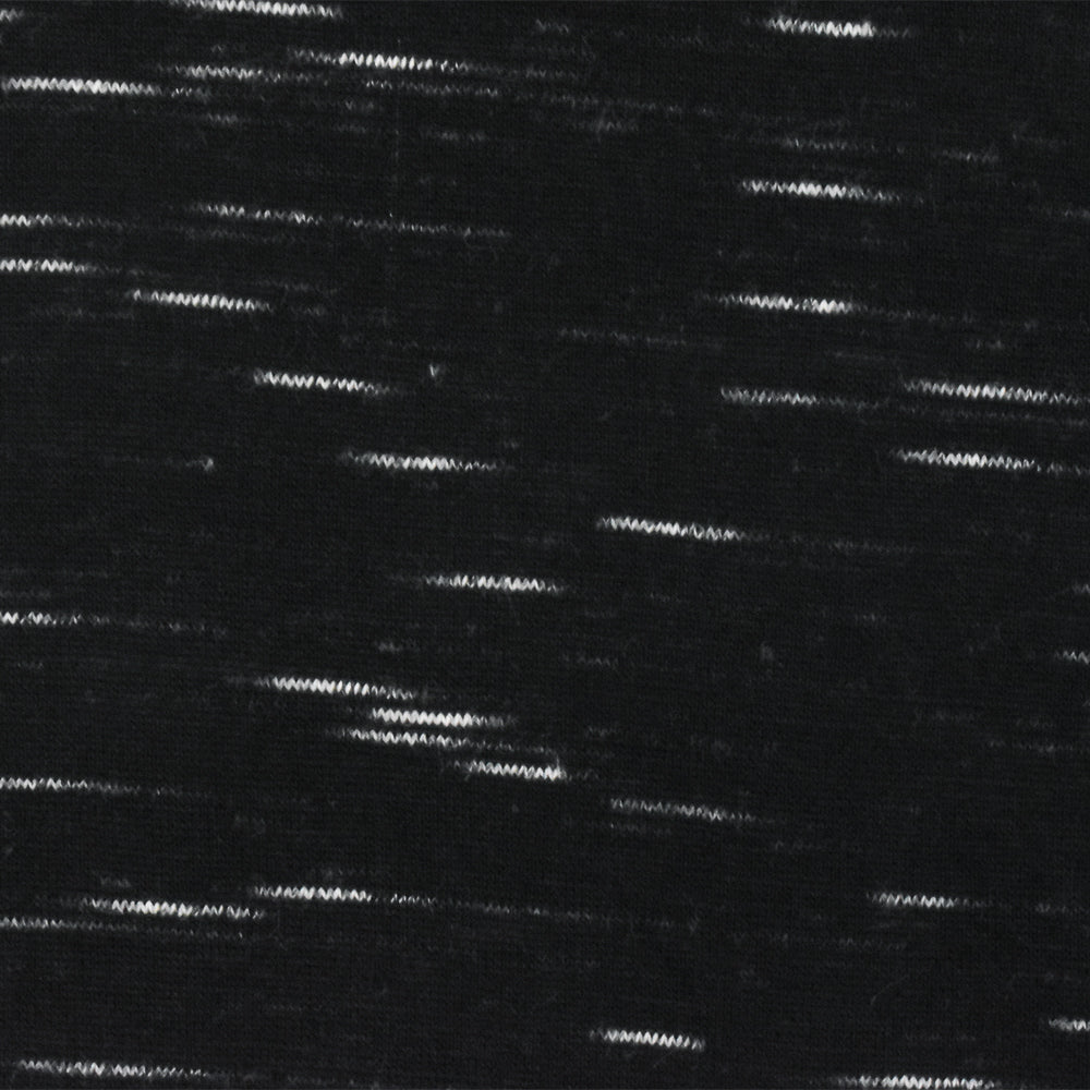 Black-White Slub Stretch Spandex Rayon Jersey Knit Fabric