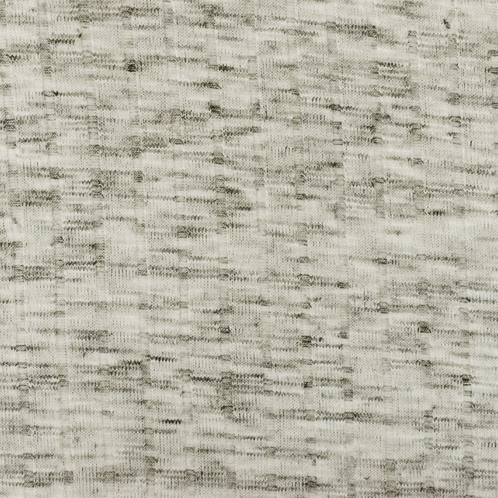 Nature Ivory-Gray-Black Slub Stretch 8x3 Rib Knit Fabric