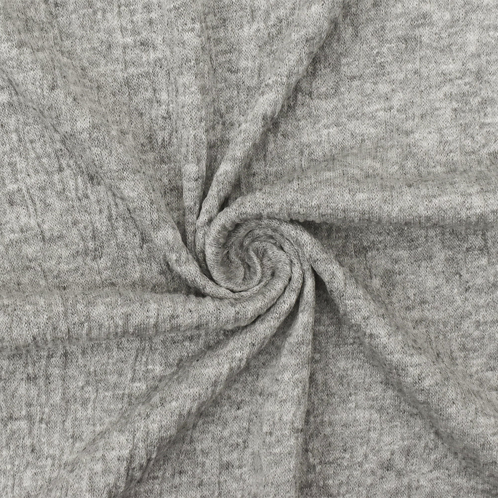 Static Gray Crinkle Stretch Rayon Jersey Knit Fabric