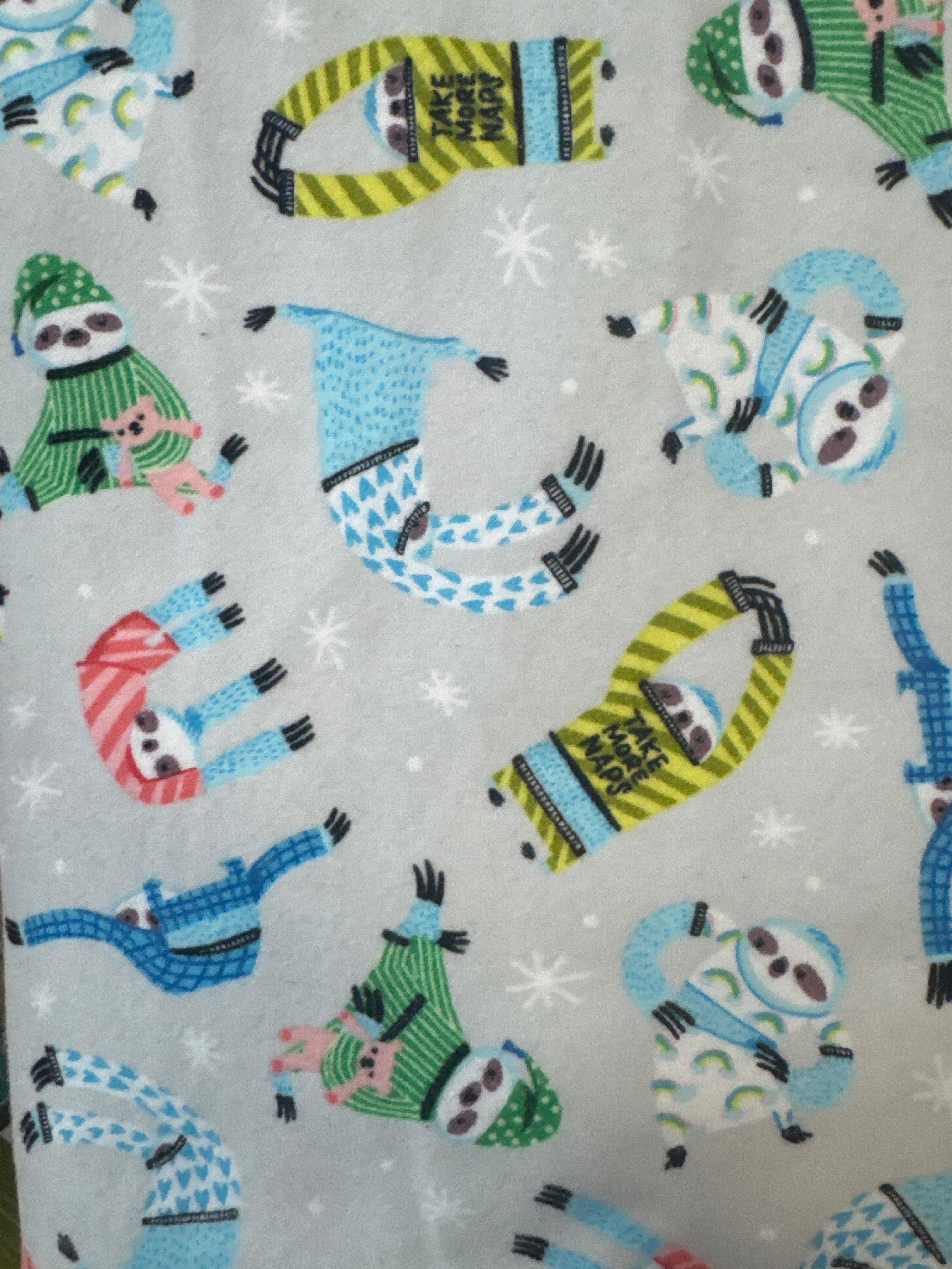 Robert Kaufman Hello Sleepy Grey flannel fabric