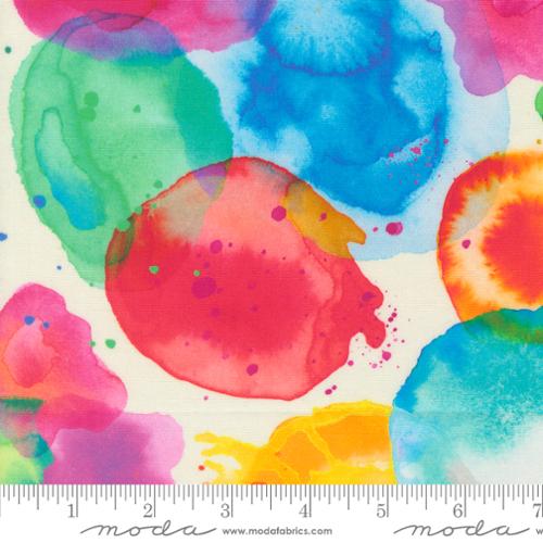 Gradients Gallery Rainbow Watercolors Multi Cotton Wideback Fabric Per Yard