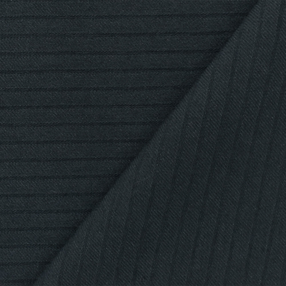 Gray Stripe Poly Blend Stretch Spandex Woven Fabric