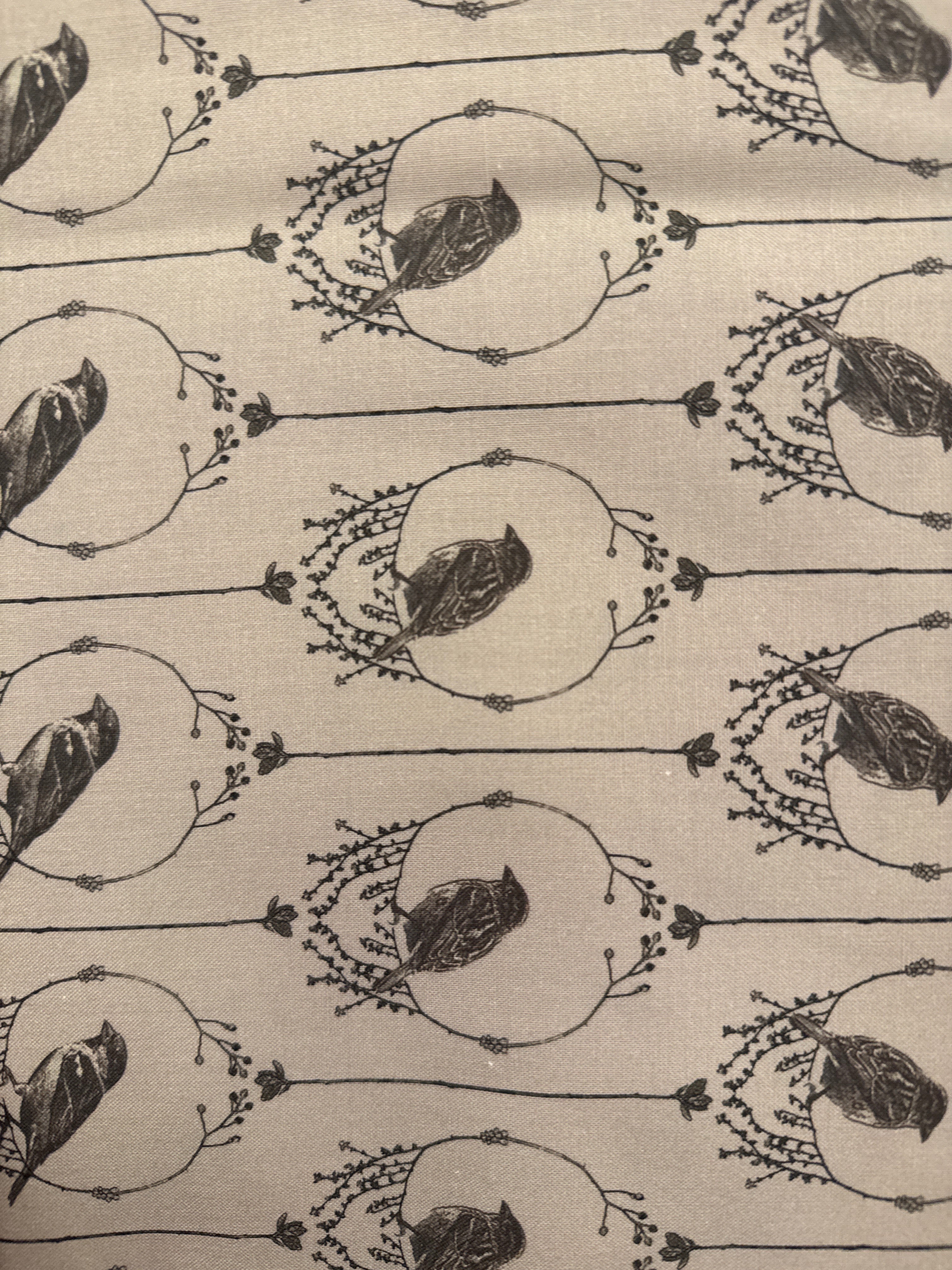 Natures Whisper Perch bird nature quilting fabric
