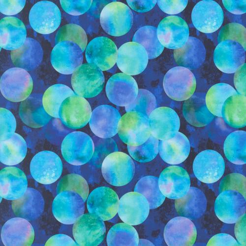 Gradients Gallery Quilting Cuddle Watercolor Dots Blue Cotton 44"/45" Fabric Per Yard