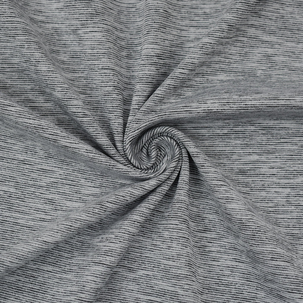 Black-White-Gray Poly Stretch Spandex Slub Jersey Knit Fabric