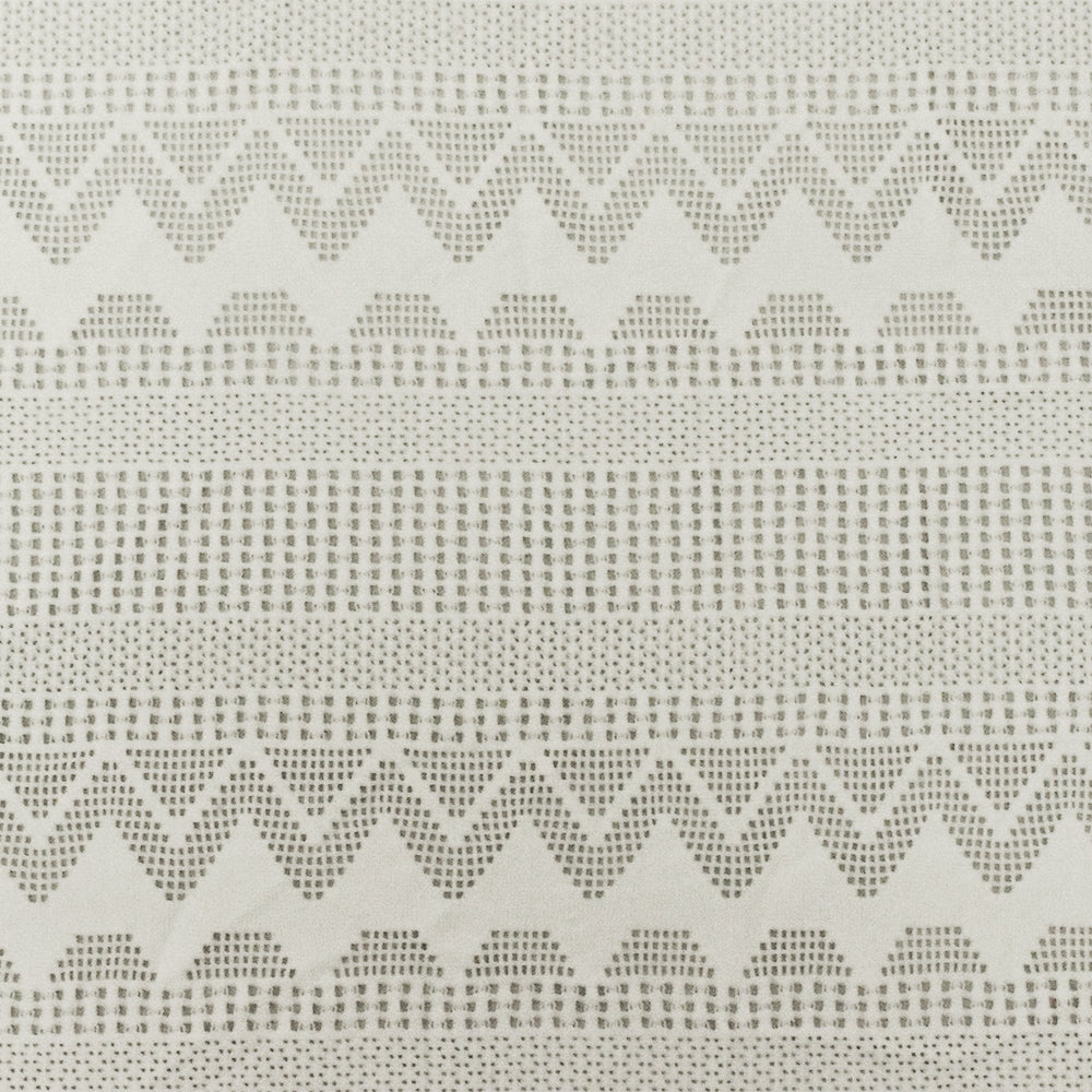 Rice Ivory Stripe Chevron Stretch Nylon Crochet Knit Fabric